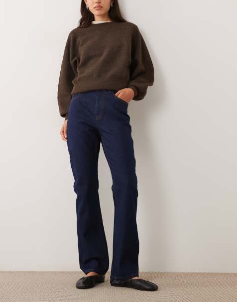 ASOS DESIGN slim leg pipe jean in rinse wash - view 1