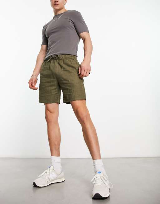 Linen shorts clearance asos