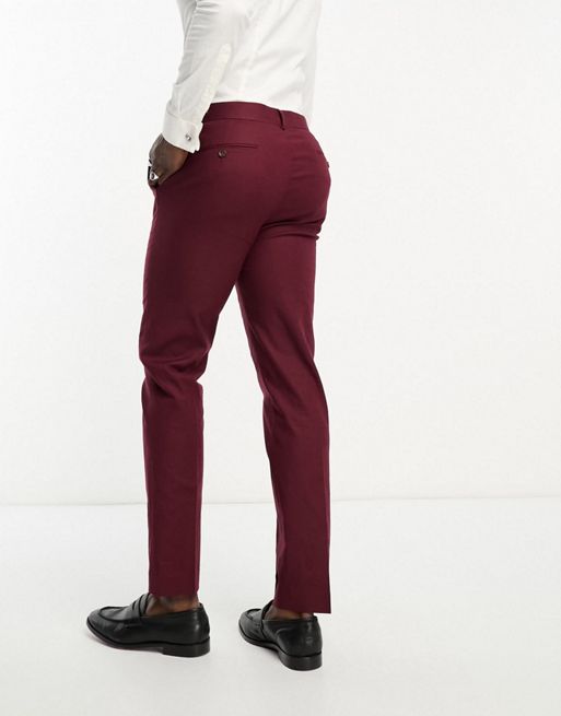 Burgundy suit pants