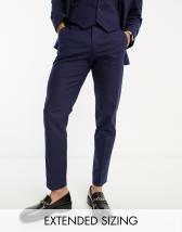 Jack & Jones Premium slim jersey suit pants in navy | ASOS