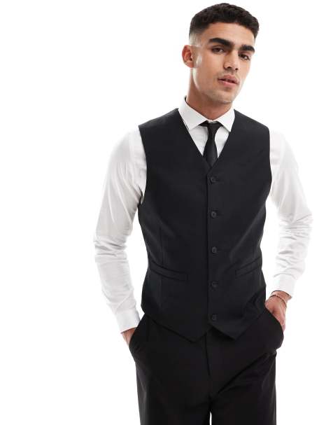 Mens suit vest deals and pants