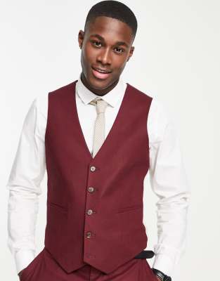 burgundy vest