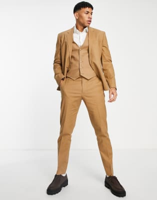 asos tan suit