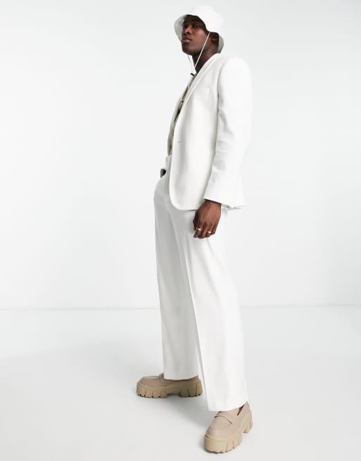 White jeans outlet and suit jacket