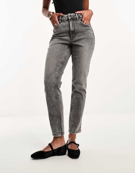 Ladies grey hot sale stretch jeans