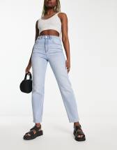 Don't Think Twice - DTT Tall Katy high waisted cropped straight jeans in  light blue wash-Blues