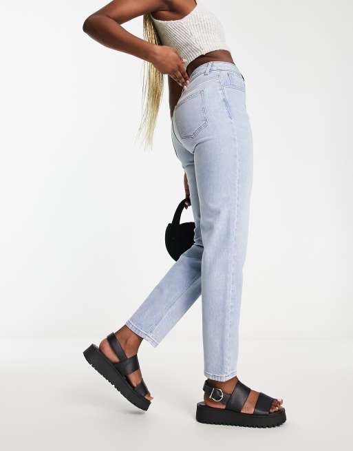 Aeropostale high rise mom jeans in light blue