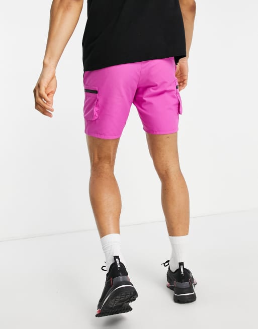 Hot pink men's short shorts