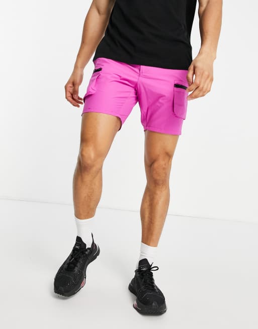 Hot pink store cargo shorts