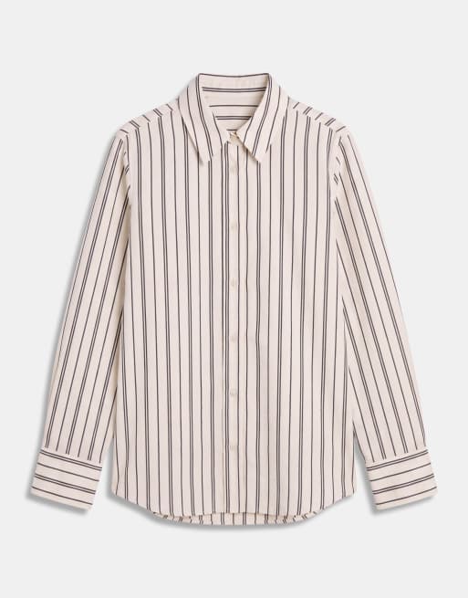 ASOS DESIGN slim overhemd met monochrome streep, 6 van 9