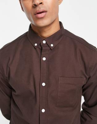 brown oxford shirt