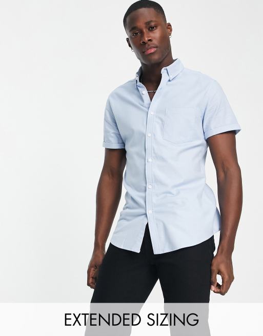 ASOS DESIGN slim oxford shirt in light blue | ASOS