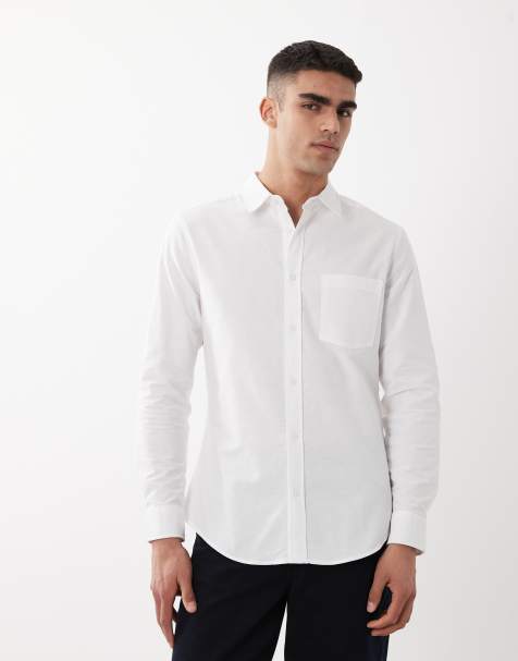 ASOS DESIGN slim oxford shirt in white - view 1
