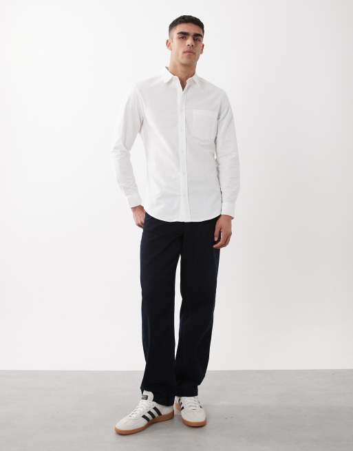 ASOS DESIGN slim oxford shirt in white, 3 of 5