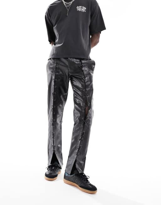 ASOS DESIGN skinny pants in matte leather look