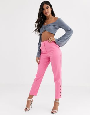 ankle button pants