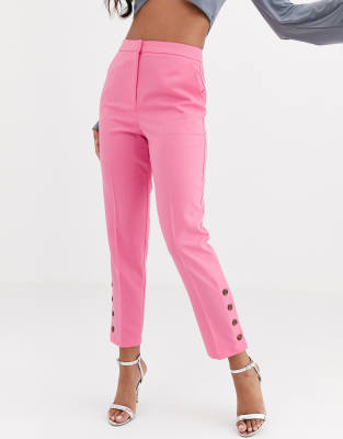 ankle button pants