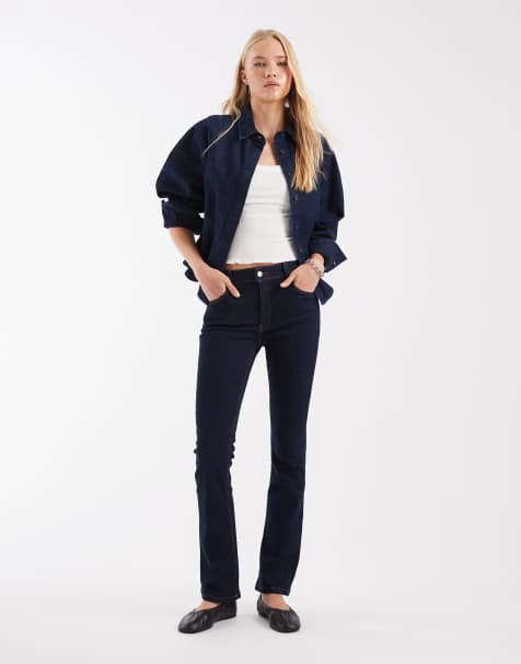 ASOS DESIGN slim pencil heel jean in rinse wash - view 1