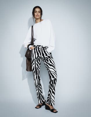 Asos Design Slim Pencil Heel Jean In Multi