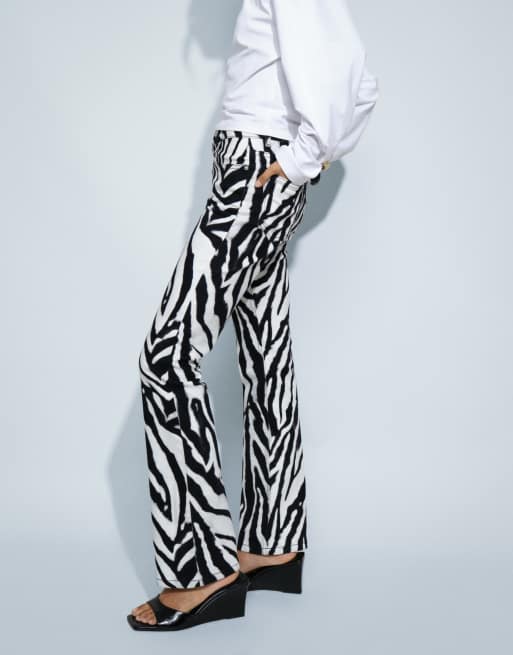 ASOS DESIGN slim pencilhakje jeans met zebraprint, 5 van 9