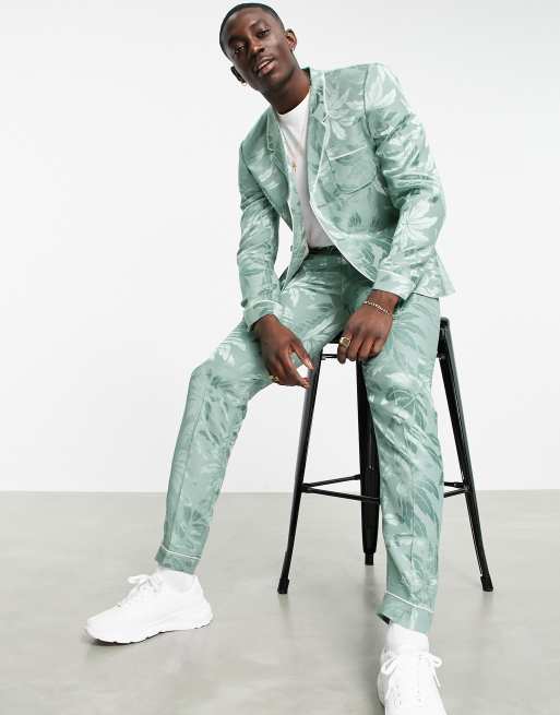 Asos floral suit on sale mens