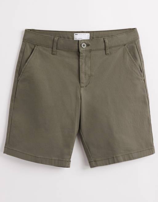 ASOS DESIGN slim regular length chino shorts in khaki, 6 of 6