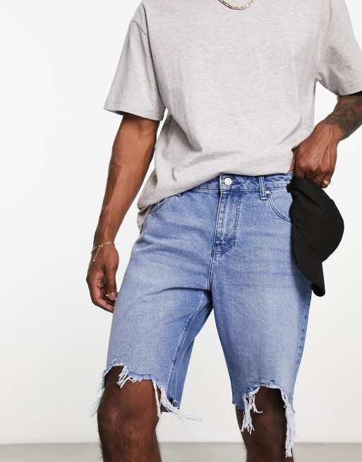 Ripped discount hem shorts