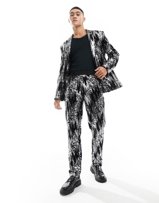 Asos sequin suit online