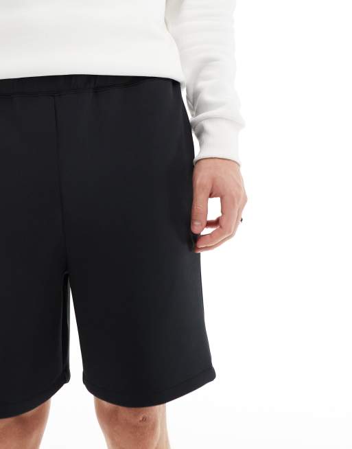 ASOS DESIGN slim scuba shorts in black