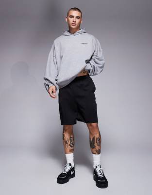 Asos Design Slim Scuba Shorts In Black