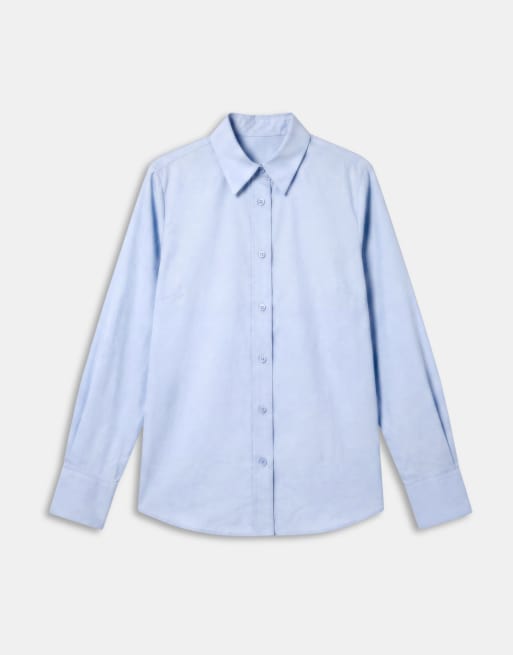 ASOS DESIGN slim shirt in blue, 6 of 9
