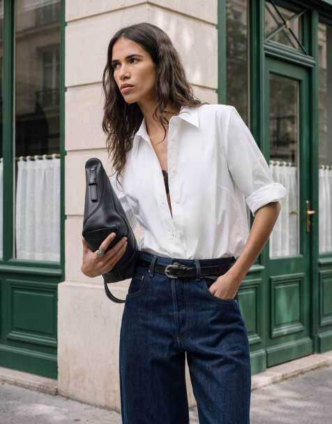 ASOS DESIGN slim shirt in white - view 1
