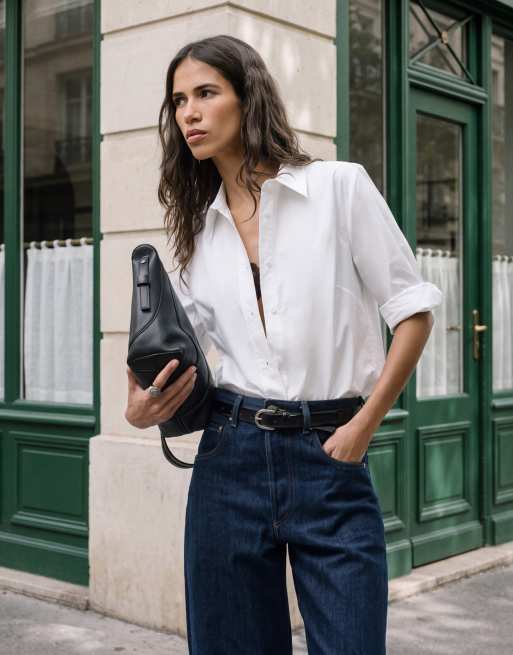 ASOS DESIGN slim shirt in white, 2 of 10