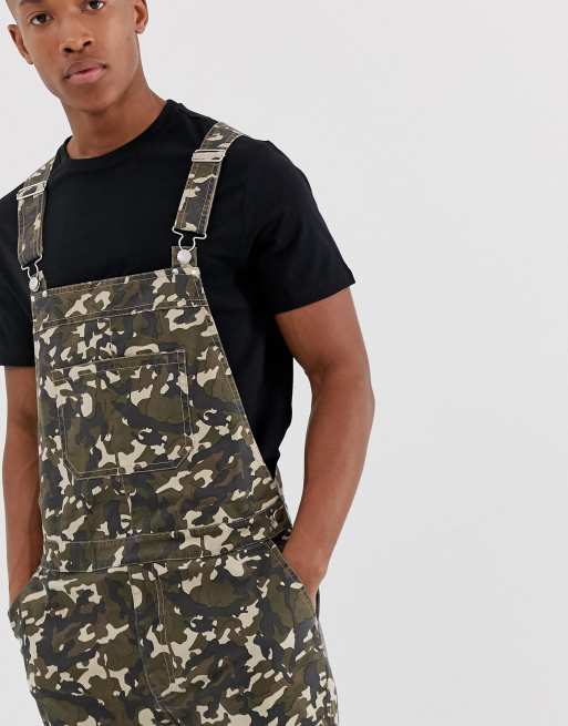 Mens overalls slim on sale shorts