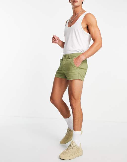 Asos khaki shorts hot sale