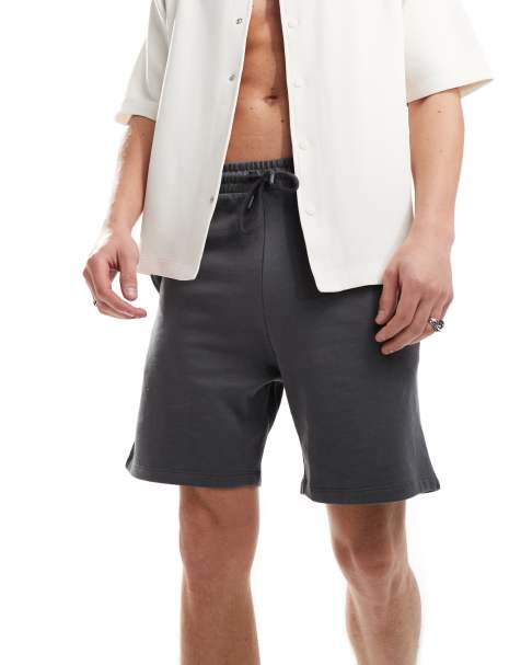 ASOS DESIGN slim shorts in charcoal - view 1