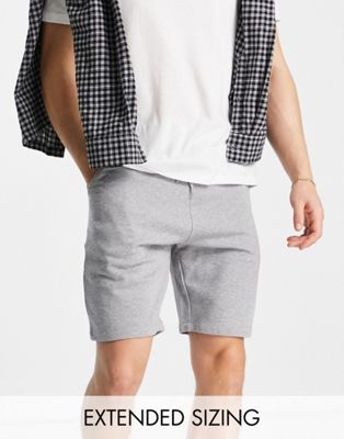 ASOS DESIGN slim shorts in grey marl