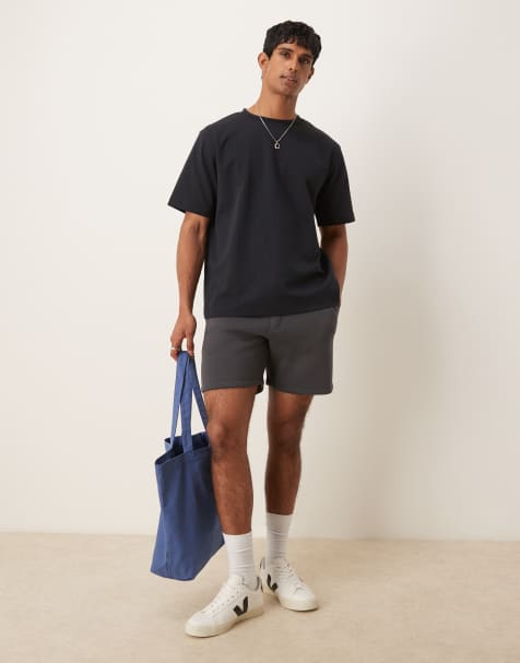 ASOS DESIGN slim shorts in grey - view 1