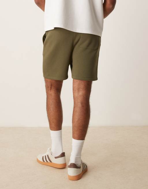 ASOS DESIGN slim shorts in khaki green