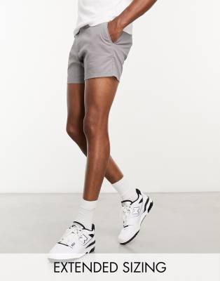 ASOS DESIGN ASOS DESIGN slim shorts in shorter length in light grey