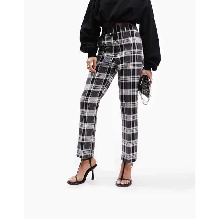 check cigarette trousers Urban Outfitters + Tan Print Slim 41 22.5 Cigarette trousers colour check |