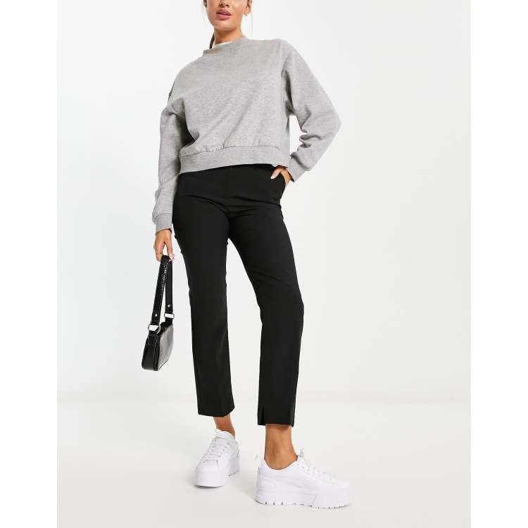 asos cigarette trousers ASOS DESIGN slim skim cigarette trousers in black