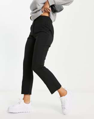 ASOS DESIGN slim skim cigarette trousers in black