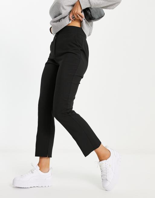 ASOS DESIGN Cigarette Trousers With Pleats In Monochrome Check, $19, Asos