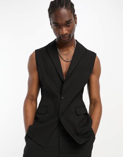 Black sleeveless clearance jacket