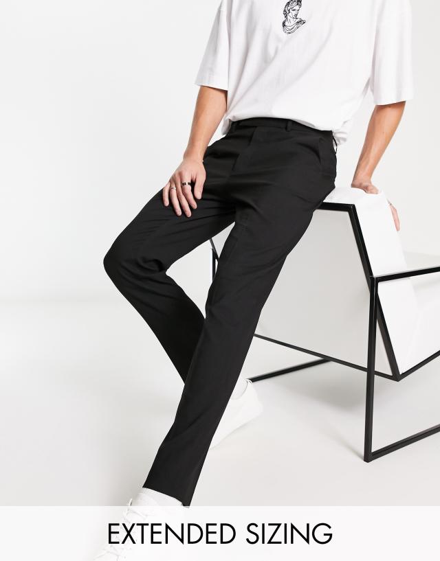 ASOS DESIGN slim smart pants in black