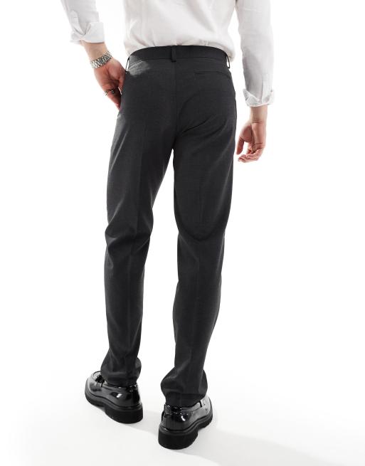 ASOS DESIGN slim smart pants in charcoal, 2 of 5