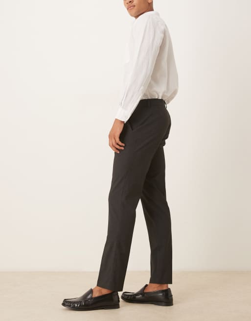 ASOS DESIGN slim smart pants in charcoal, 3 of 5