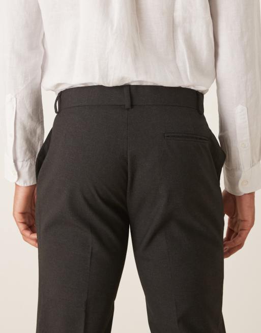 ASOS DESIGN slim smart pants in charcoal, 5 of 5