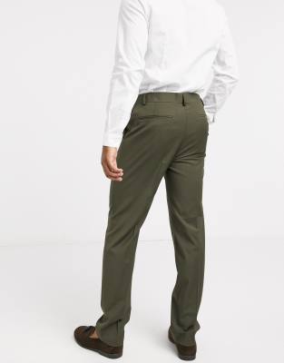 khaki smart trousers